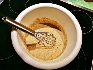1. Schritt: Pancake-Teig mixen-